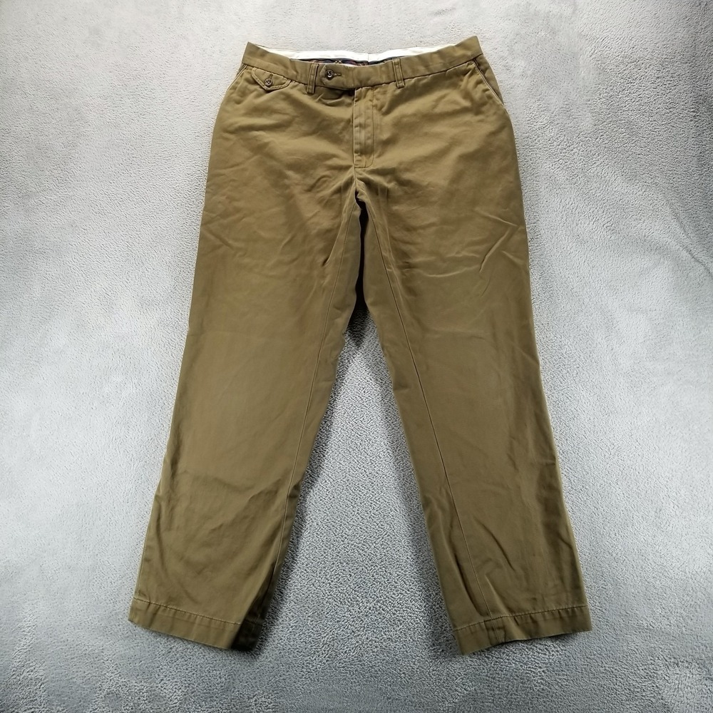 Polo Ralph Lauren Pants Mens 38x32 Brown Chino Straight Khakis Cotton Casual